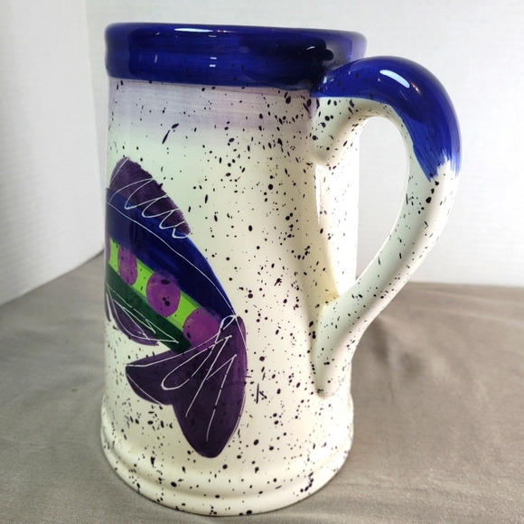 Shorelines by Julie Ueland Ceramic Pitcher with Fish - Picture 10 of 12